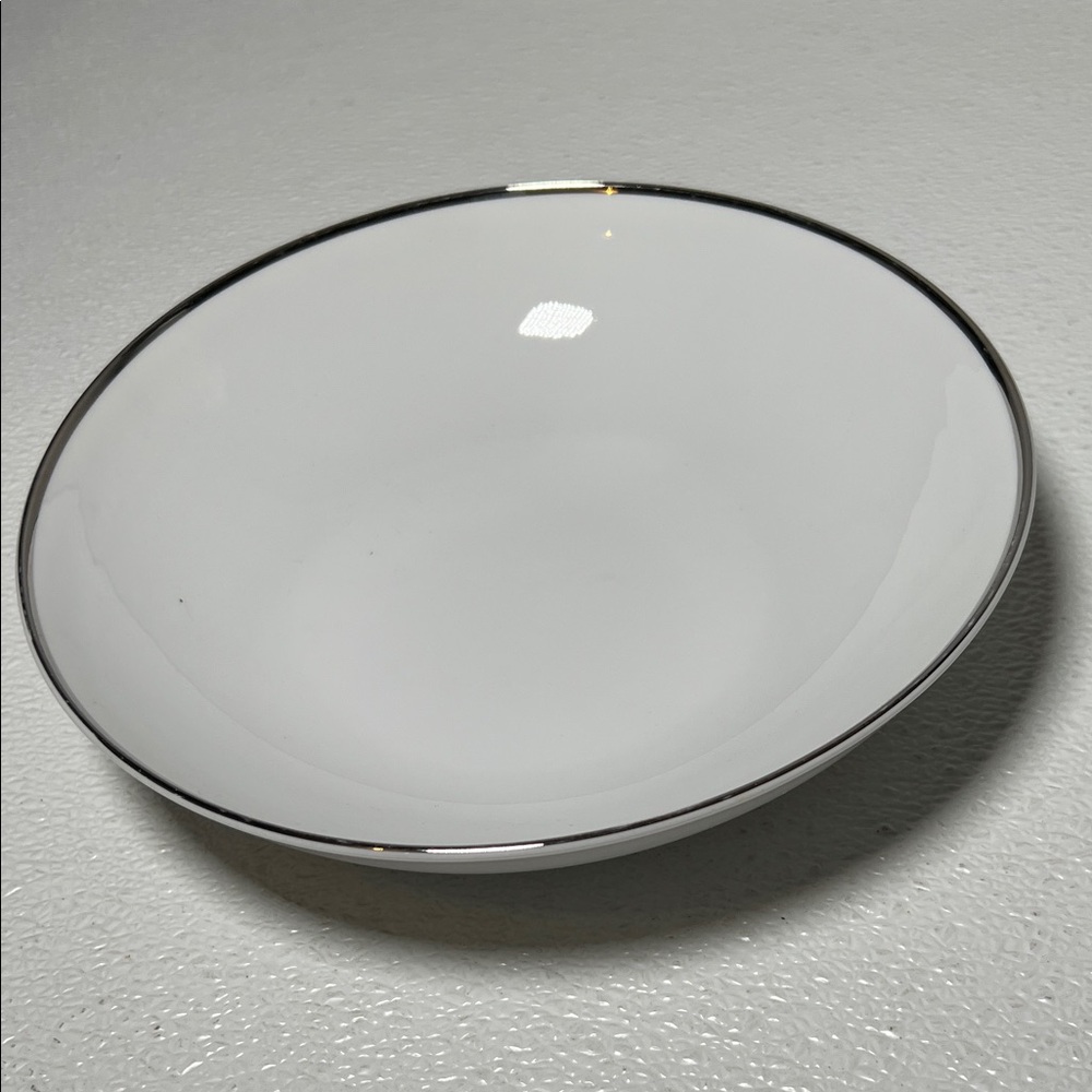 Vtg Platinum Yamato Moon Glow Bone China Round Serving Bowl made